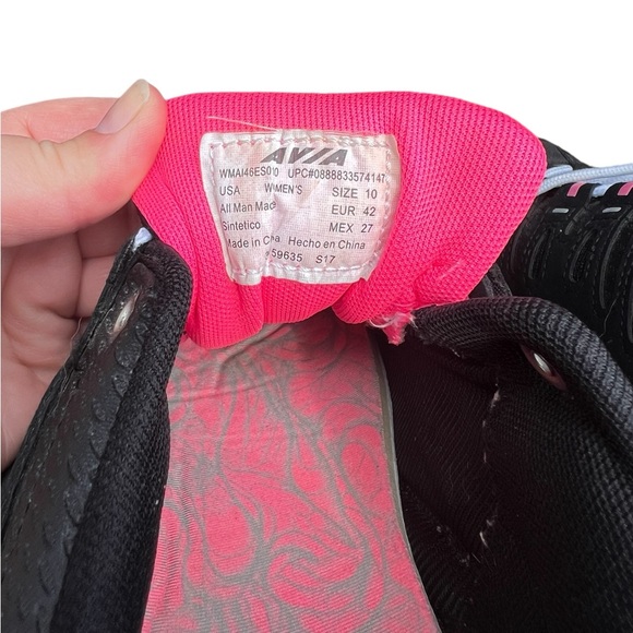 Avia Womens Respon-Cel Walking Shoes Sneakers Black Pink ladies size 10 - Picture 3 of 3